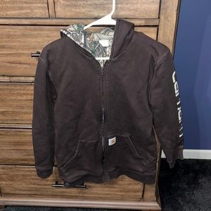 Carhartt kids Large brown/camp reversible jacket.